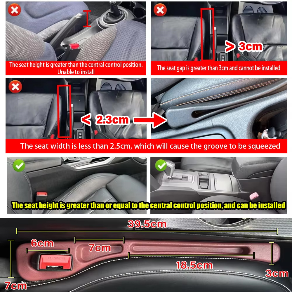 2pcs Car Seat Gap Filler, Dual - đánh giá và giá Interior Design Texture