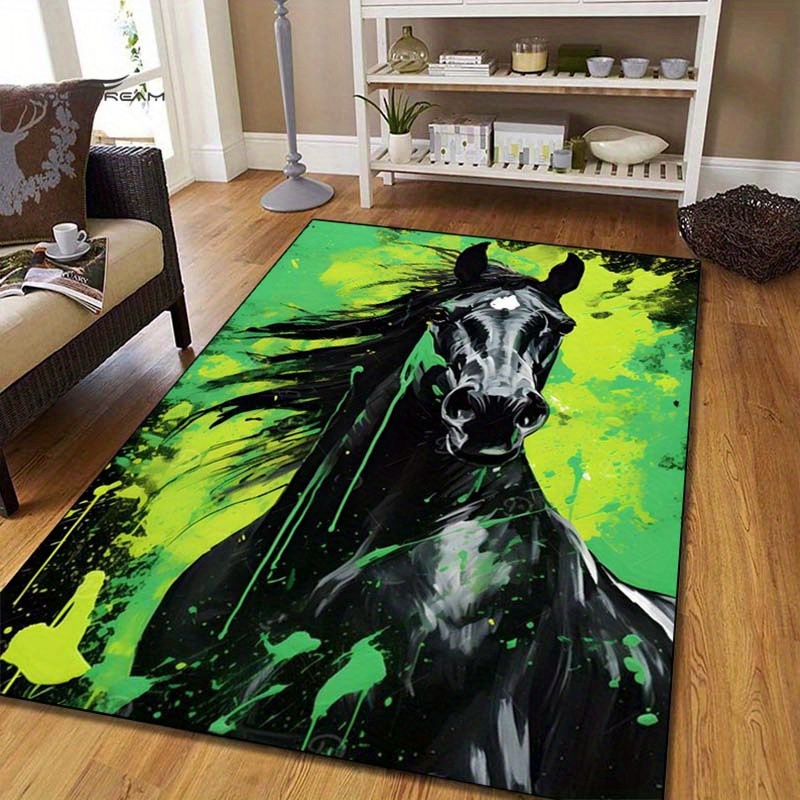 Abstract Horse Rug in Green an - đánh giá và giá Interior Design Elements