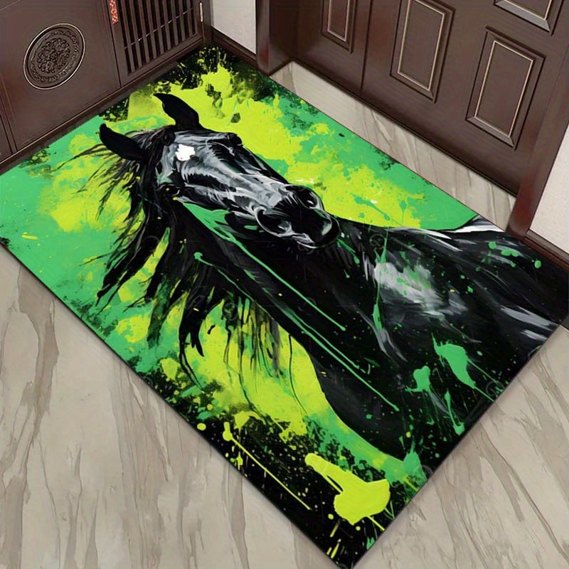 Abstract Horse Rug in Green an - đánh giá và giá Interior Design Elements