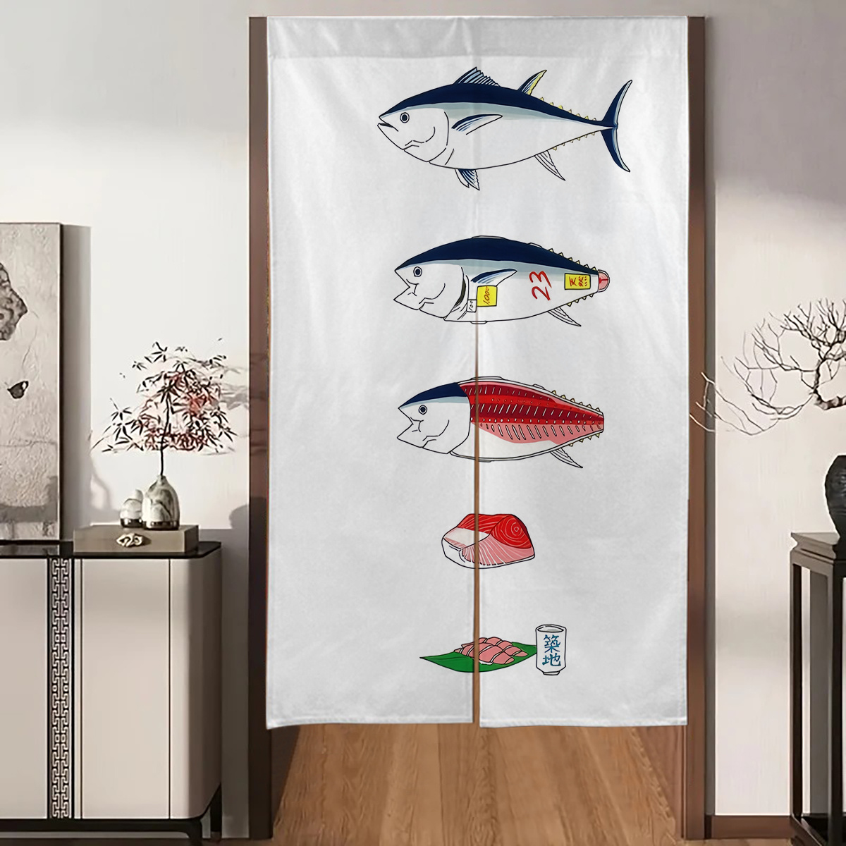 1pc Japanese Door Curtain, Jap - đánh giá và giá Interior Design Elements