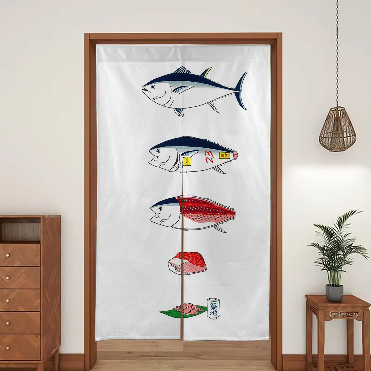 1pc Japanese Door Curtain, Jap - đánh giá và giá Interior Design Elements