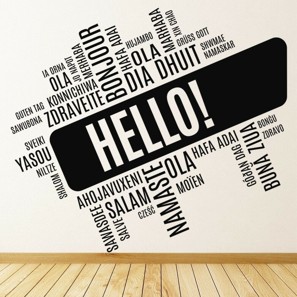 Hello Foreign Language Wall De - đánh giá và giá Interior Design Language