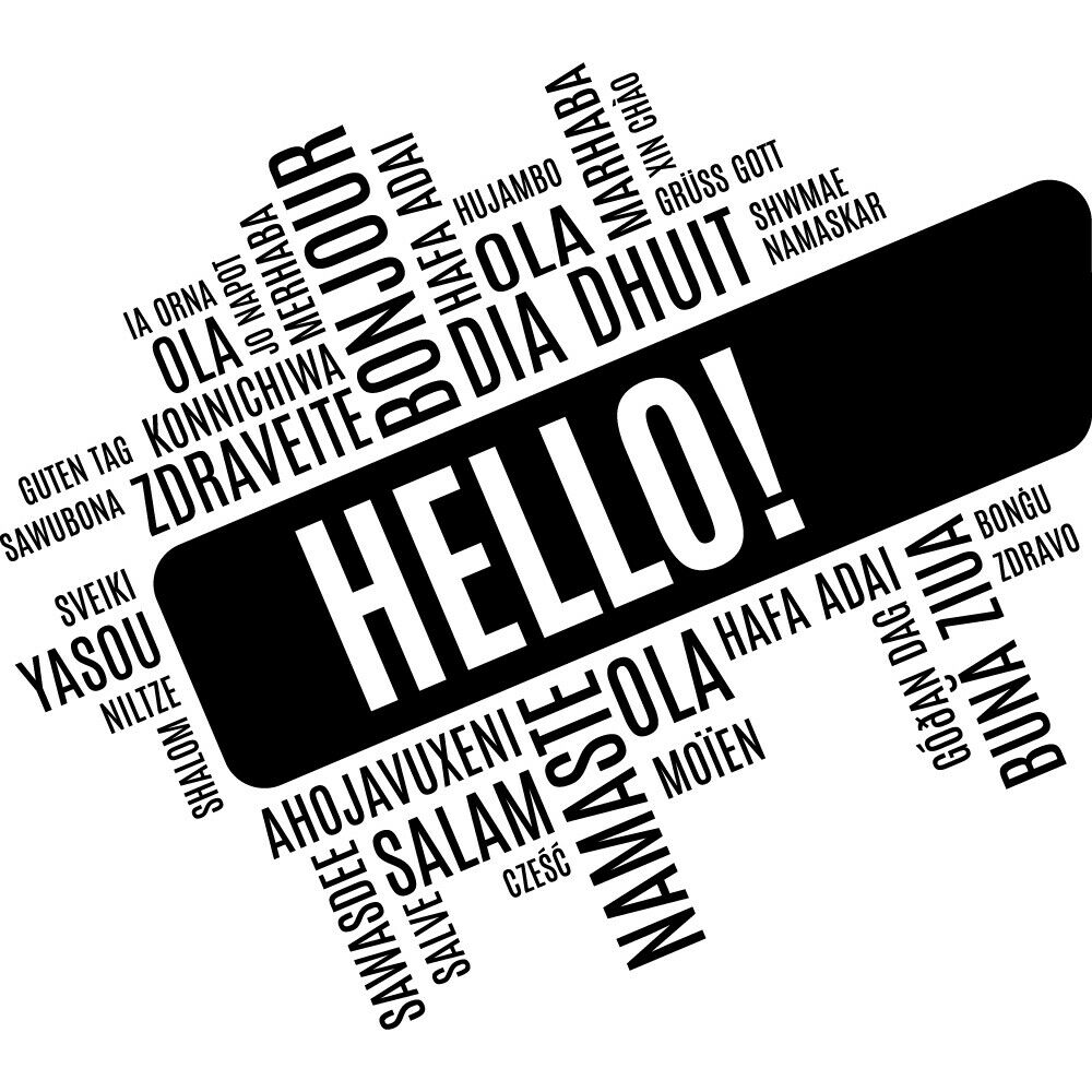 Hello Foreign Language Wall De - đánh giá và giá Interior Design Language
