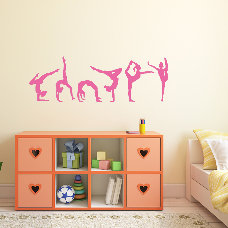 Set of 6 Gymnast Gymnastics Wa - đánh giá và giá Interior Design With Wallpaper