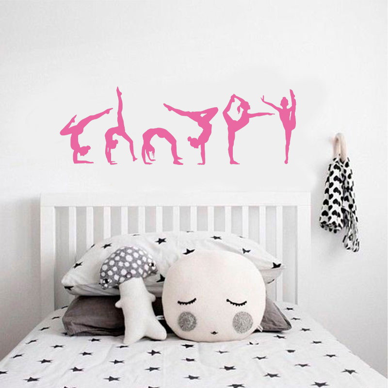 Set of 6 Gymnast Gymnastics Wa - đánh giá và giá Interior Design With Wallpaper