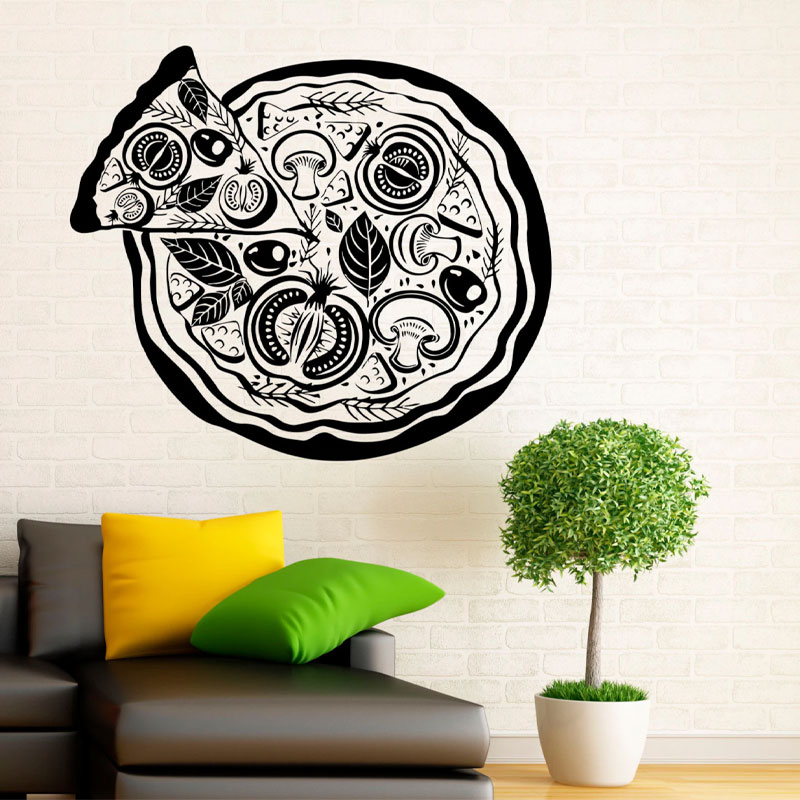 Pizza Wall Vinyl Decal Pizzeri - đánh giá và giá Interior Design With Wallpaper