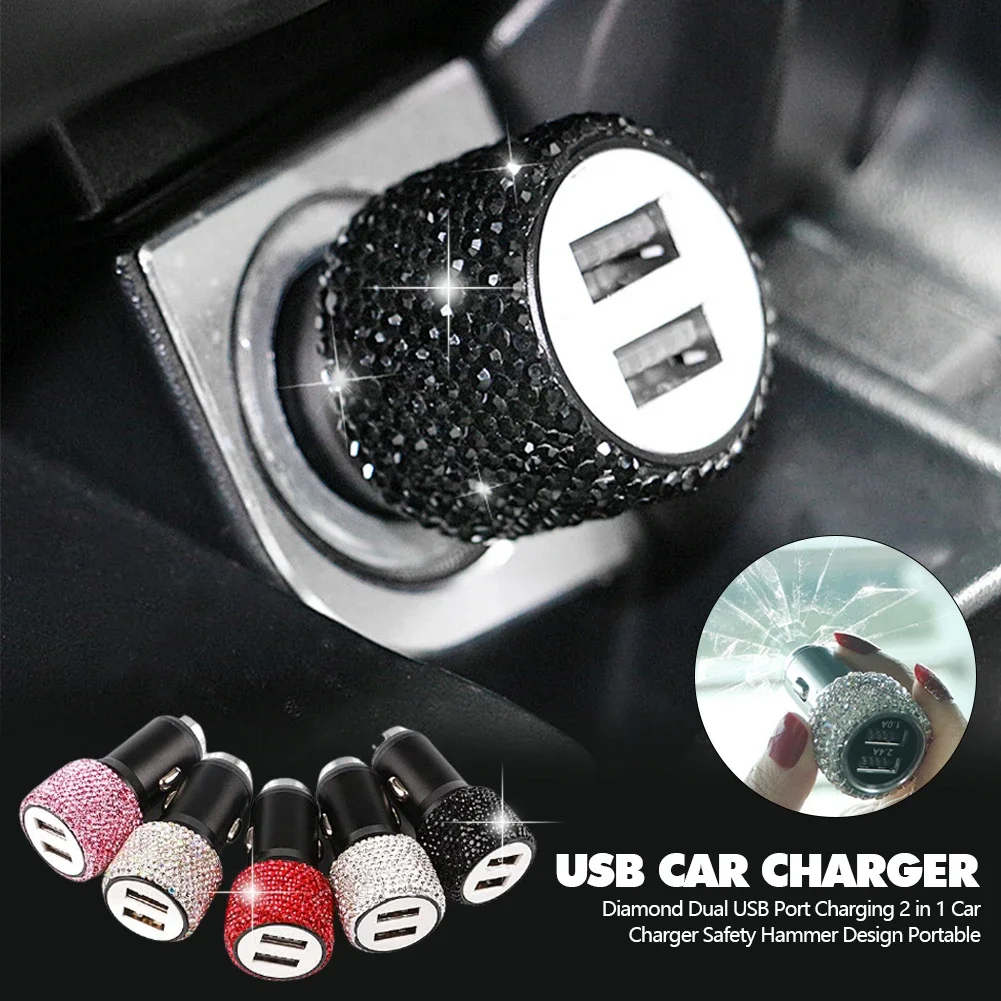 Bling USB Car Charger 5V 2.1A  - đánh giá và giá Interior Design Texture